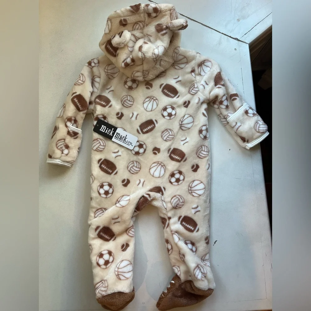 Football Themed Kids Footie One Piece